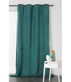 Rideau "Alaska" isolant 3 en 1 thermique, phonique et obscurcissant - 140x260cm - Bleu canard
