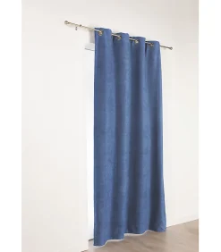 Rideau "Alaska" isolant 3 en 1 thermique, phonique et obscurcissant - 140x260cm - Bleu