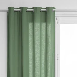 Rideau Anjali en coton & métal 135x240cm vert céladon - Atmosphera