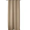 Rideau Anti-Feu Occultant avec Œillets, Beige Naturel, 140x260cm, Catégorie Ignifugé M1, Collection Flamme, CMADECO