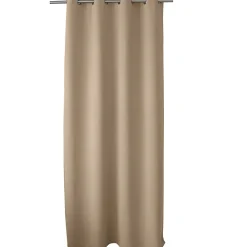 Rideau Anti-Feu Occultant avec Œillets, Beige Naturel, 140x260cm, Catégorie Ignifugé M1, Collection Flamme, CMADECO