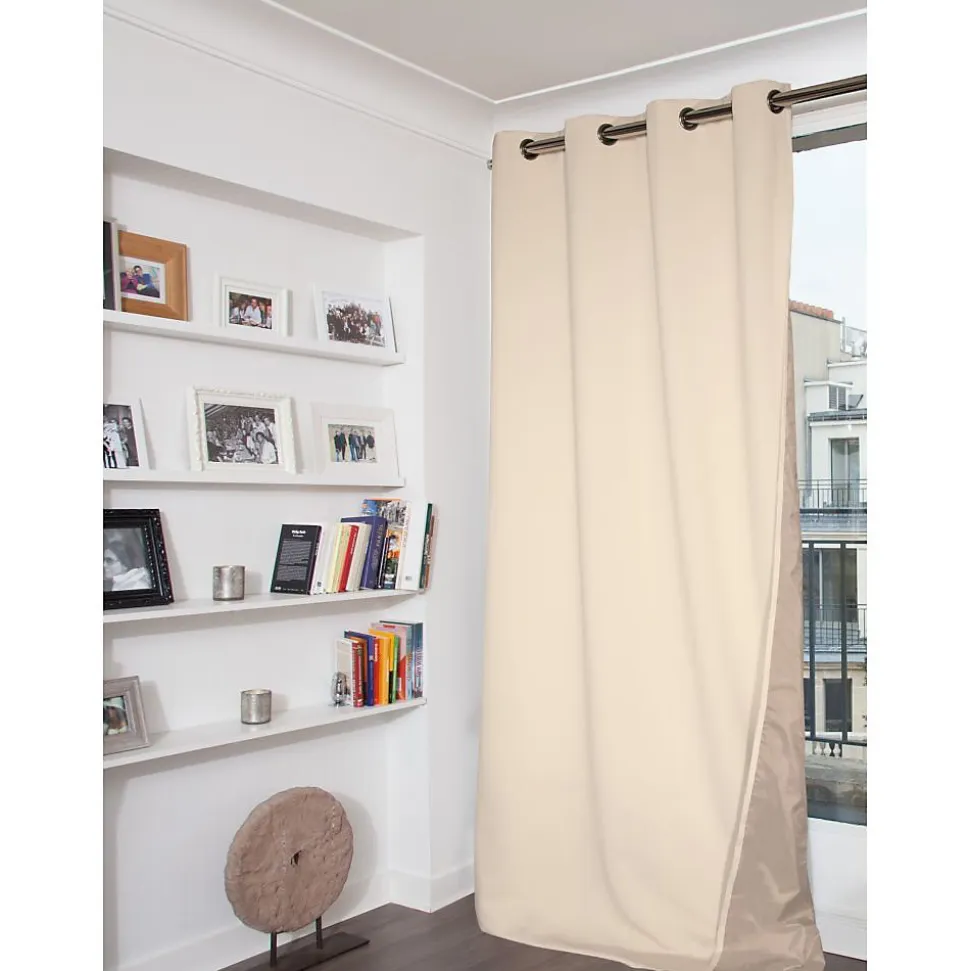 Rideau Anti-Ondes et Occultant Oeillets Beige MC634 130 x 260 (LxH)