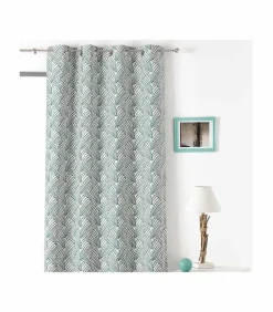 Rideau art deco vert - 135x250cm - Vert