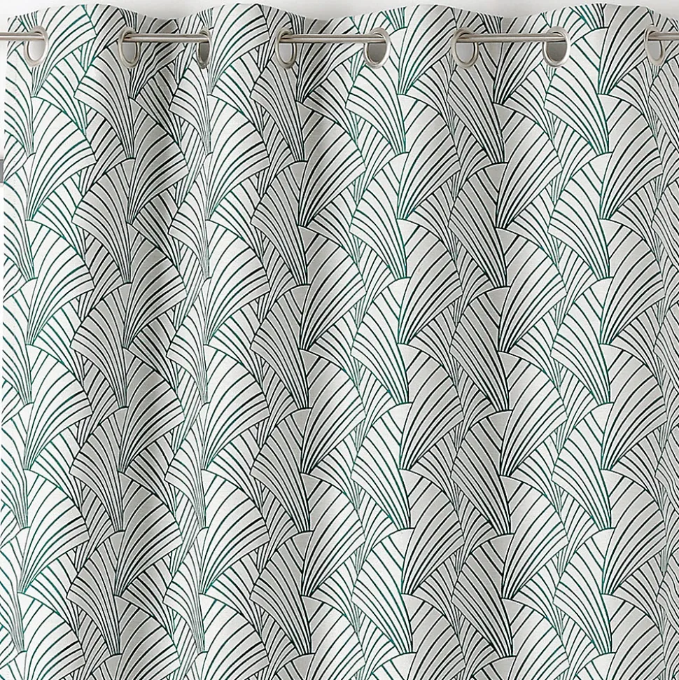 Rideau art deco vert - 135x250cm - Vert
