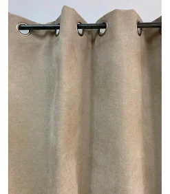 Rideau beige Uni Phonique, Isolant, Thermique et Occultant - 140x260cm - Beige