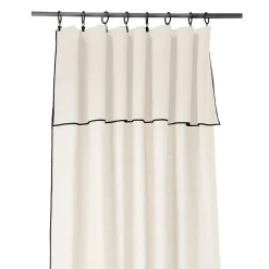 Rideau coton recyclé ajustable + œillets pinces 140x290