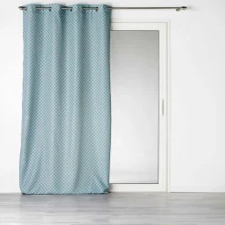 Rideau d'ameublement au style géométrique (140x260 cm - Turquoise)