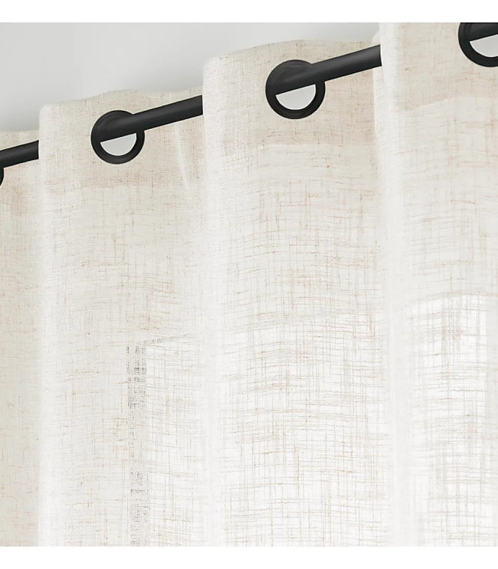 Rideau effet lin tissé 140x280cm "Igor" - 140x280cm - Ivoire