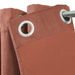 Rideau effet velours GoodHome Carrington l.135 x H.260 cm marron