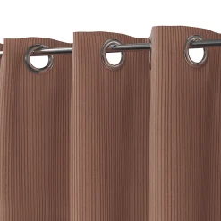Rideau effet velours GoodHome Carrington l.135 x H.260 cm marron