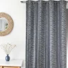 Rideau en Jacquard à Rayures Verticales "Fun" (135x260 cm - Bleu)