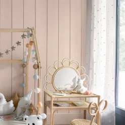 Rideau enfant Pompoms - blanc & rose 140x240 cm - Atmosphera