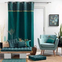 Rideau esprit art déco (140x240 cm - Bleu)
