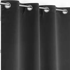 Rideau Eve occultant JBY Creation l.135 x H.240cm uni gris foncé