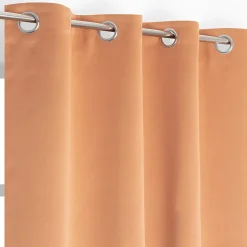 Rideau Eve occultant JBY Creation l.135 x H.240cm uni orange terracotta