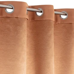Rideau Eve occultant JBY Creation l.135 x H.240cm uni orange terracotta
