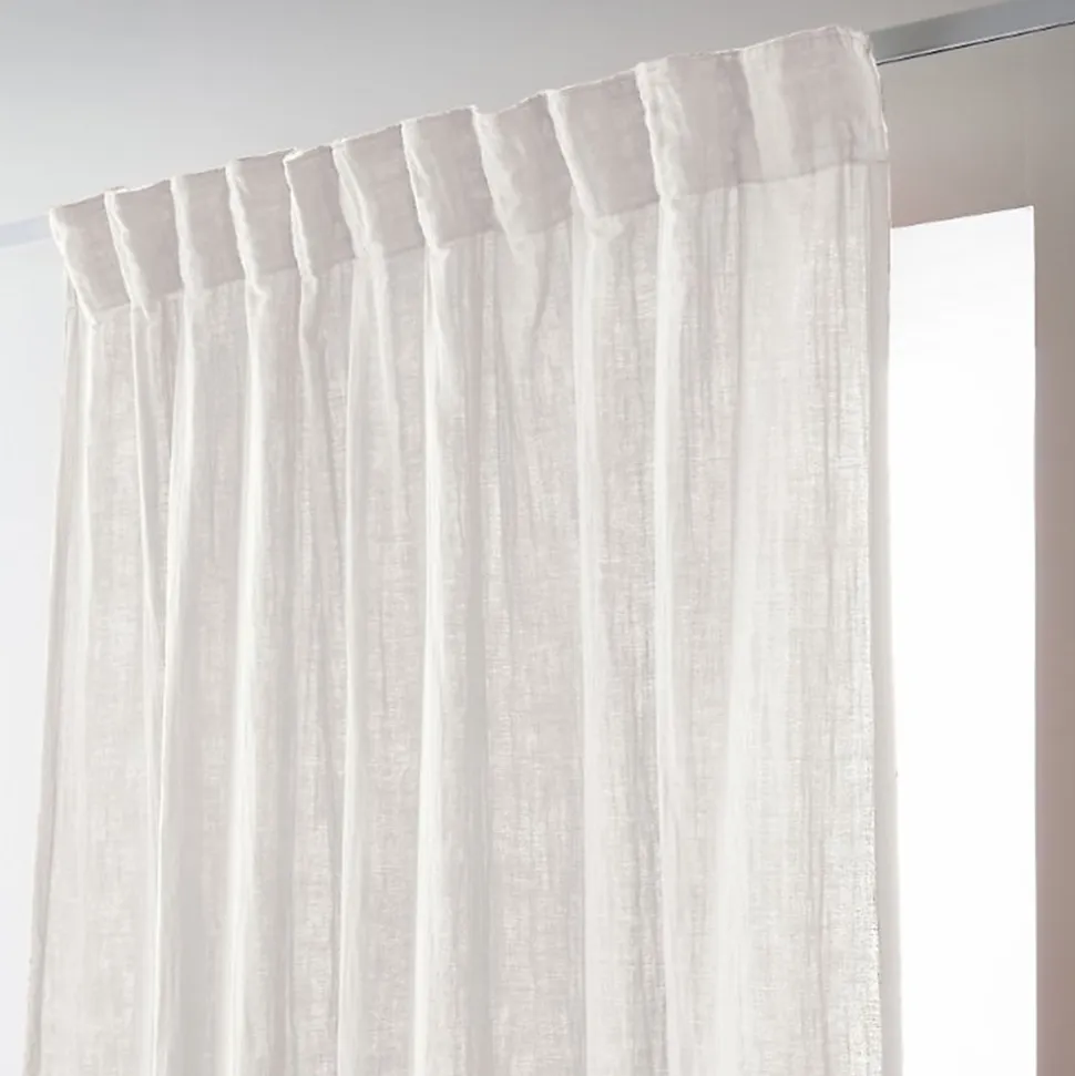 Rideau galon fronceur 140x240 cm Gaze de Coton Chantilly
