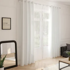 Rideau GoodHome Danville coloris naturel l.140 x h.260 cm