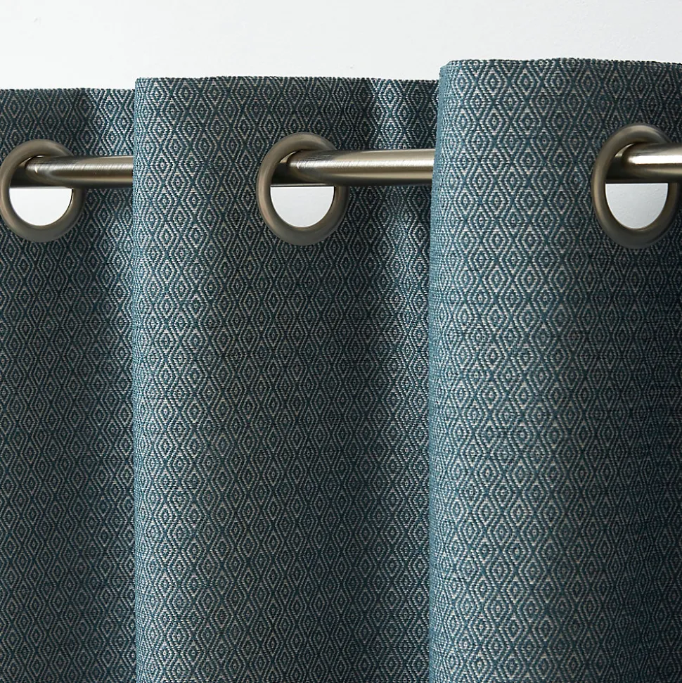 Rideau GoodHome Digga bleu l.140 x H.260 cm