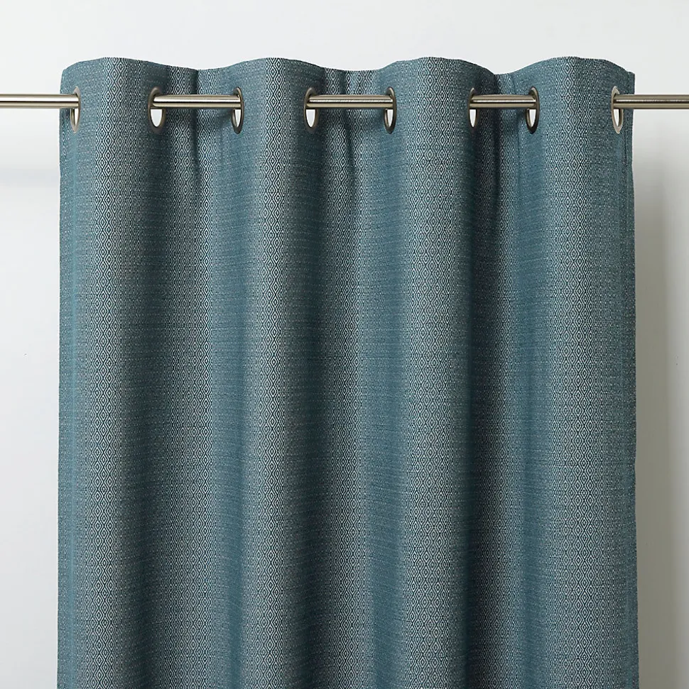 Rideau GoodHome Digga bleu l.140 x H.260 cm