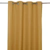 Rideau GoodHome effet lin moutarde H.260 x l.140 cm