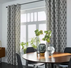 Rideau GoodHome Fremont gris l.140 x H.260 cm