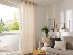 Rideau GoodHome Hiva coloris naturel l.140 x h.260 cm
