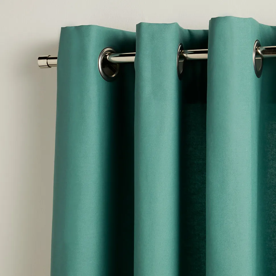 Rideau GoodHome Hiva vert bleu l.140 x H.260 cm