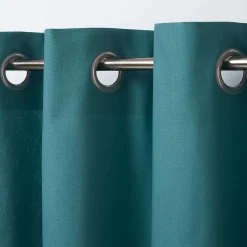 Rideau GoodHome Hiva vert bleu l.140 x H.260 cm