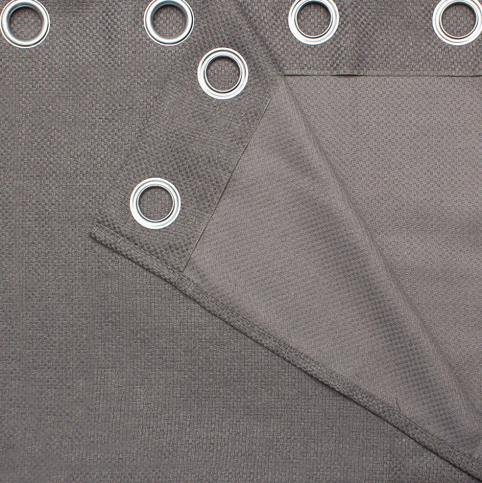 Rideau GoodHome Kosti gris l.140 x H.260 cm