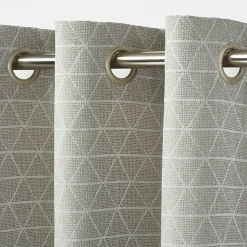 Rideau GoodHome Lunsar gris l.140 x H.260 cm