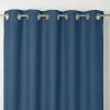 Rideau GoodHome Novan bleu foncé l.140 x H.260 cm