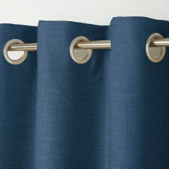 Rideau GoodHome Novan bleu foncé l.140 x H.260 cm