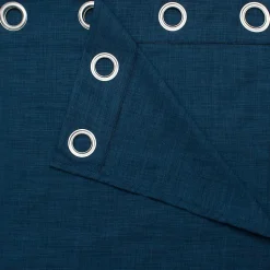 Rideau GoodHome Novan bleu foncé l.140 x H.260 cm