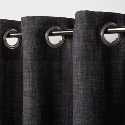 Rideau GoodHome Novan gris foncé l.140 x H.260 cm