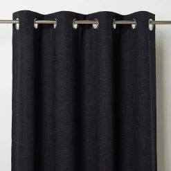 Rideau GoodHome Novan noir l.140 x H.260 cm