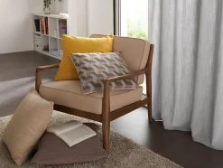 Rideau GoodHome Pahea gris l.135 x H.260 cm