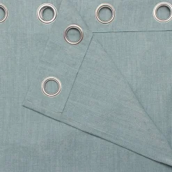 Rideau GoodHome Pahea vert d'eau l.135 x H.260 cm