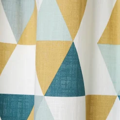 Rideau GoodHome Rima bleu et vert l.140 x H.260 cm