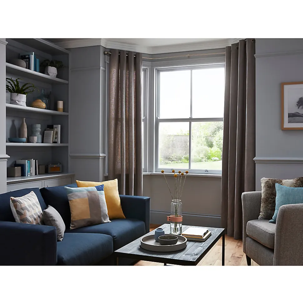 Rideau GoodHome Tiga gris l.140 x H.260 cm