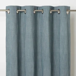 Rideau GoodHome Tiga vert bleu l.140 x H.260 cm