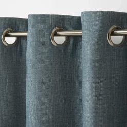 Rideau GoodHome Tiga vert bleu l.140 x H.260 cm