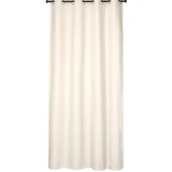 Rideau isolant thermique à œillets, doublure polaire, bouclette beige écru L.240 x l.140cm Dylrev