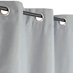 Rideau isolant thermique à oeillets gris L.240 x l.140 cm