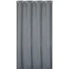 Rideau isolant thermique à œillets, doublure polaire gris chiné L.240 x l.135cm Dylrev