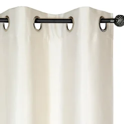 Rideau isolant thermique à œillets, doublure polaire beige L.240 x l.140cm Dylrev