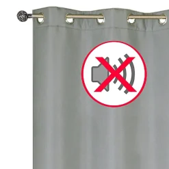 Rideau isolant Thermique et Phonique à œillets 140x240cm prêt à poser, Gris