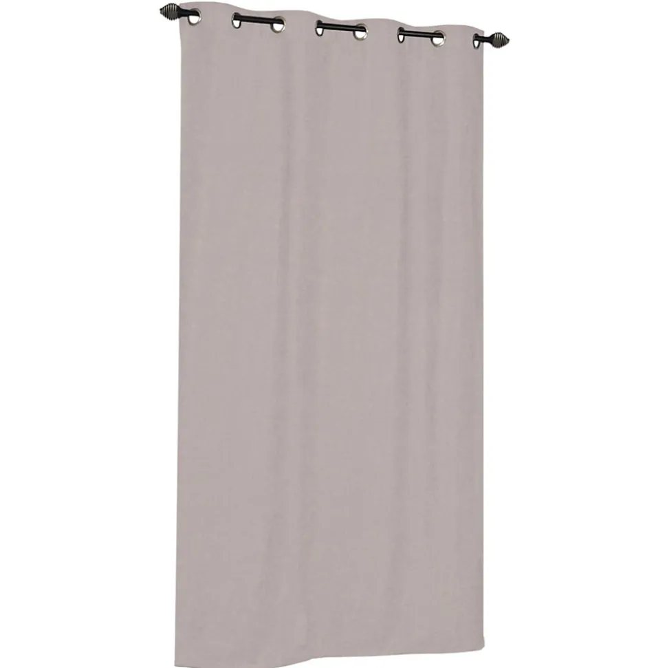 Rideau isolant thermique à œillets, doublure polaire beige taupe L.240 x l.140cm Dylrev