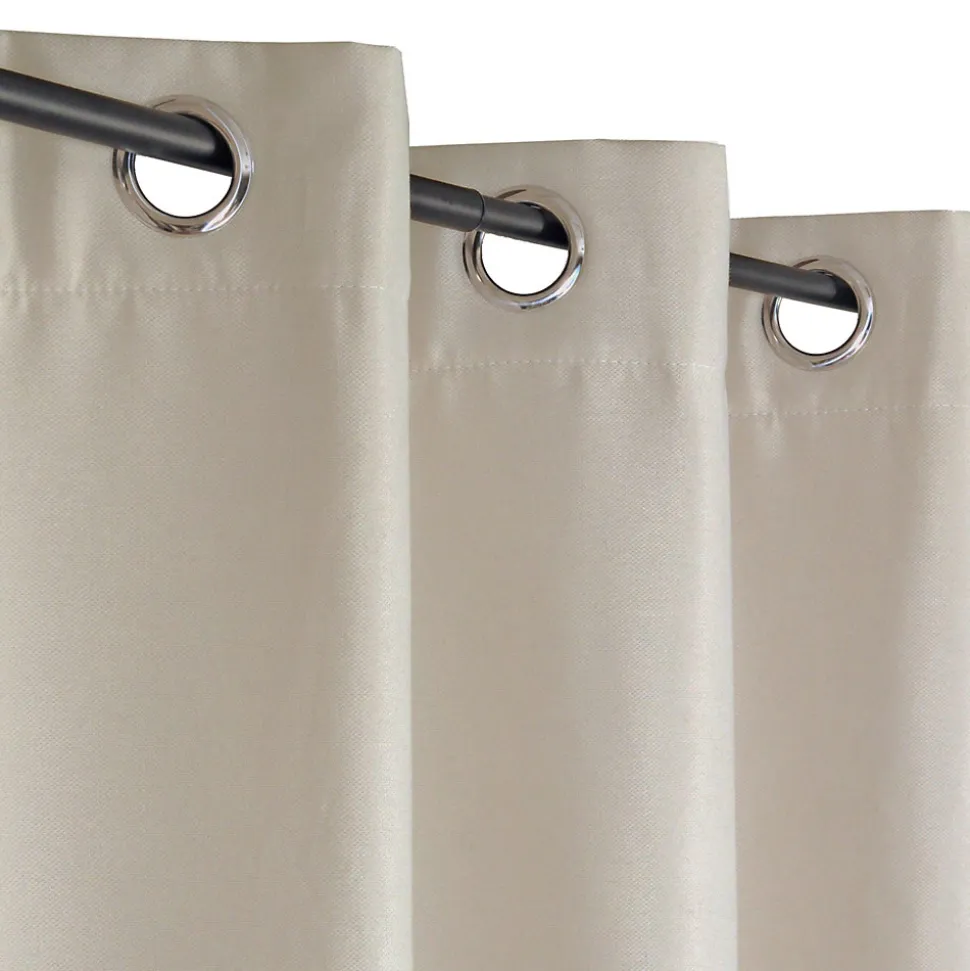 Rideau isolant thermique à œillets, doublure polaire beige taupe L.240 x l.140cm Dylrev