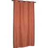 Rideau isolant thermique à œillets, doublure polaire marron camel L.240 x l.140cm Dylrev